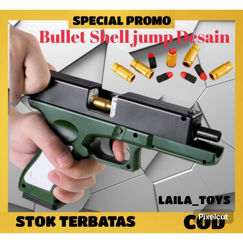 Mainan Pistol Tembakan Anak Laki-Laki Peluru Busa Model Sniper AWM Warna Acak