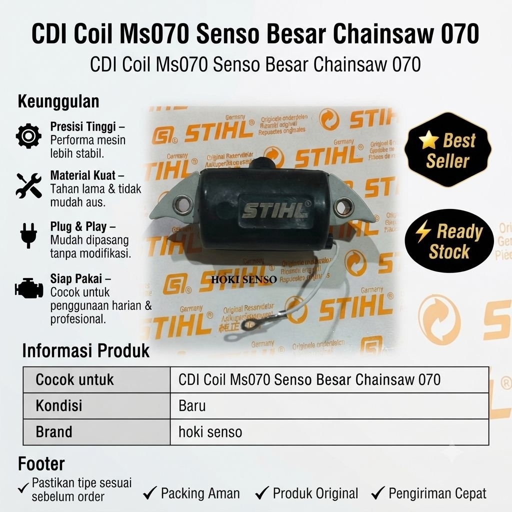 CDI Coil MS070 Senso Besar Chainsaw 070