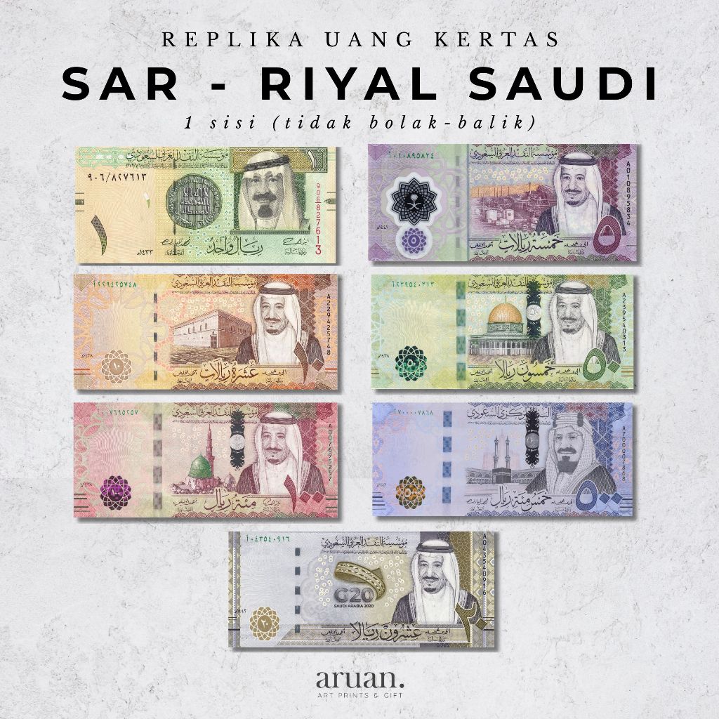 Replika Mahar Riyal Real Saudi SAR Mainan