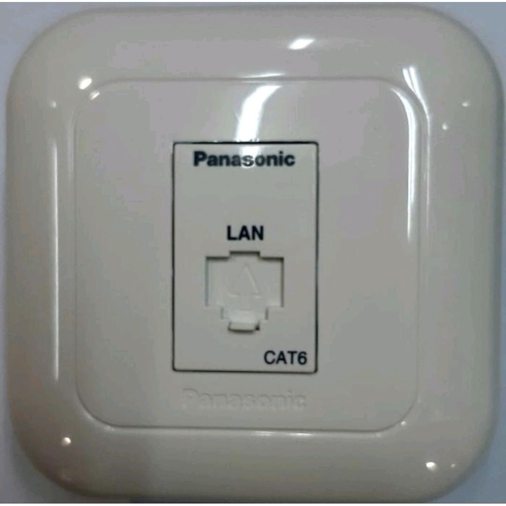 Stop Kontak Data Internet Cat-6 Cat6 Panasonic Putih