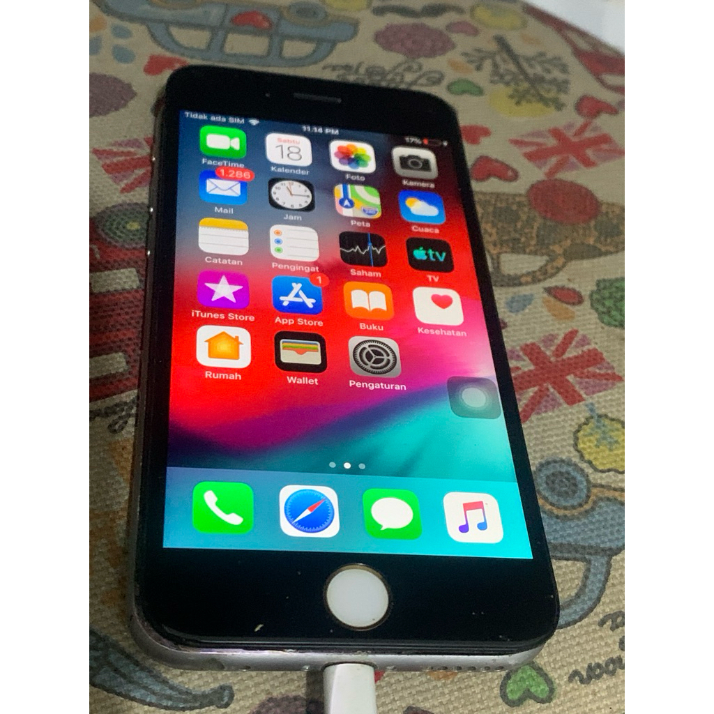 Mesin only iphone 6G 32GB bypass sudah masuk menu