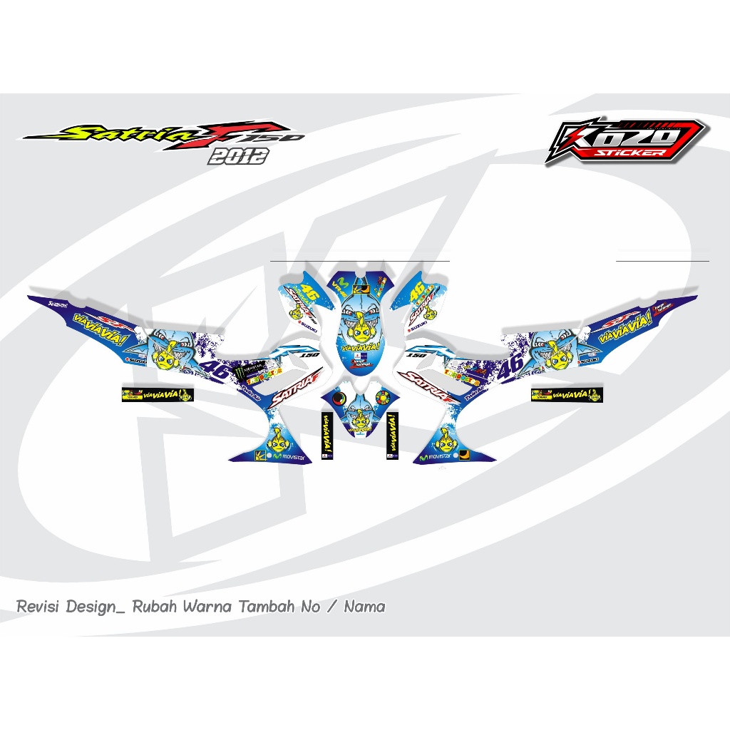 Decal Satria Fu Barong 2012 Full Body Stiker Satria Fu Barong 2012 Full Body Striping Satria Fu Baro