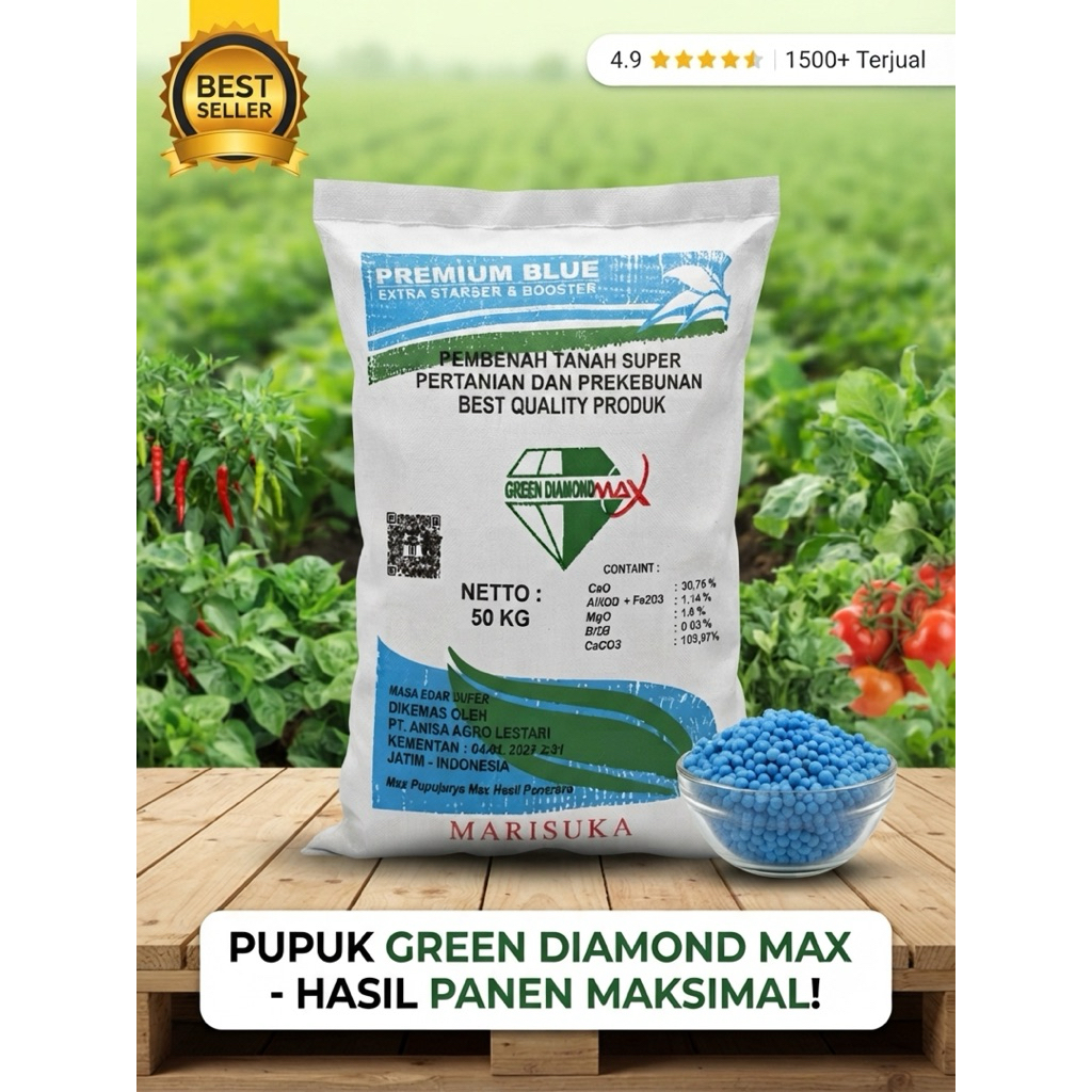 Pupuk Green Diamond Marisuka - Pupuk NPK Mutiara - 5kg - 50kg