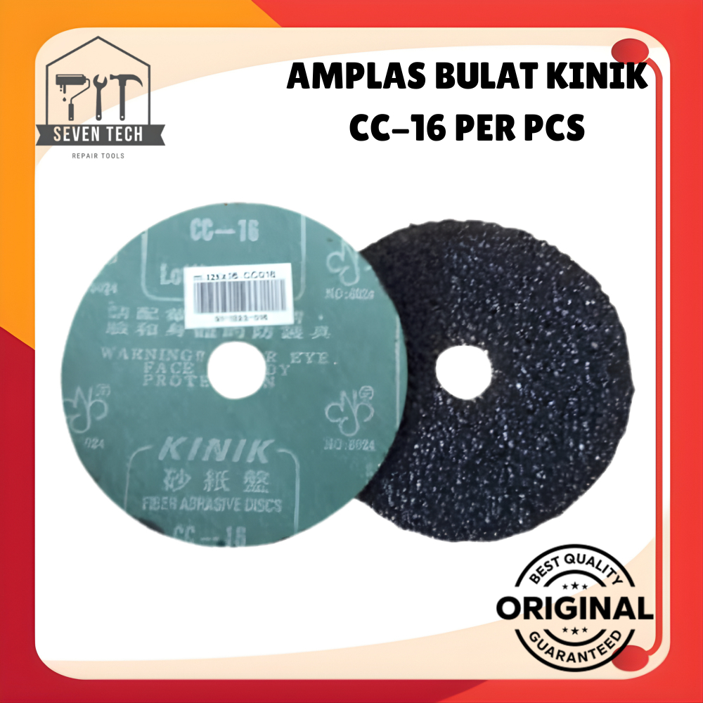AMPLAS BULAT FIBER 4 INCH KINIK GRIT 16 CC 16 FIBRE ABRASIVE DISCS