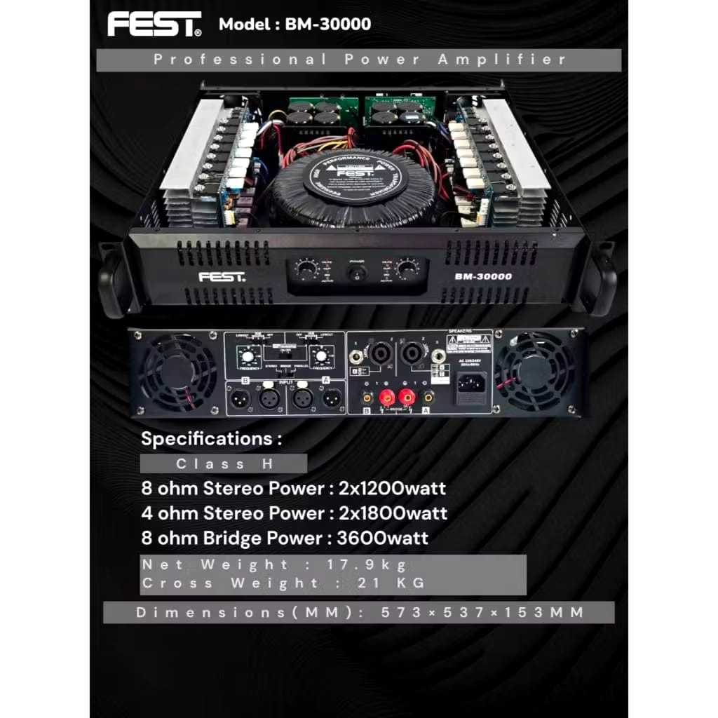 Power Amplifier FEST BM30000 BM 30000 Original