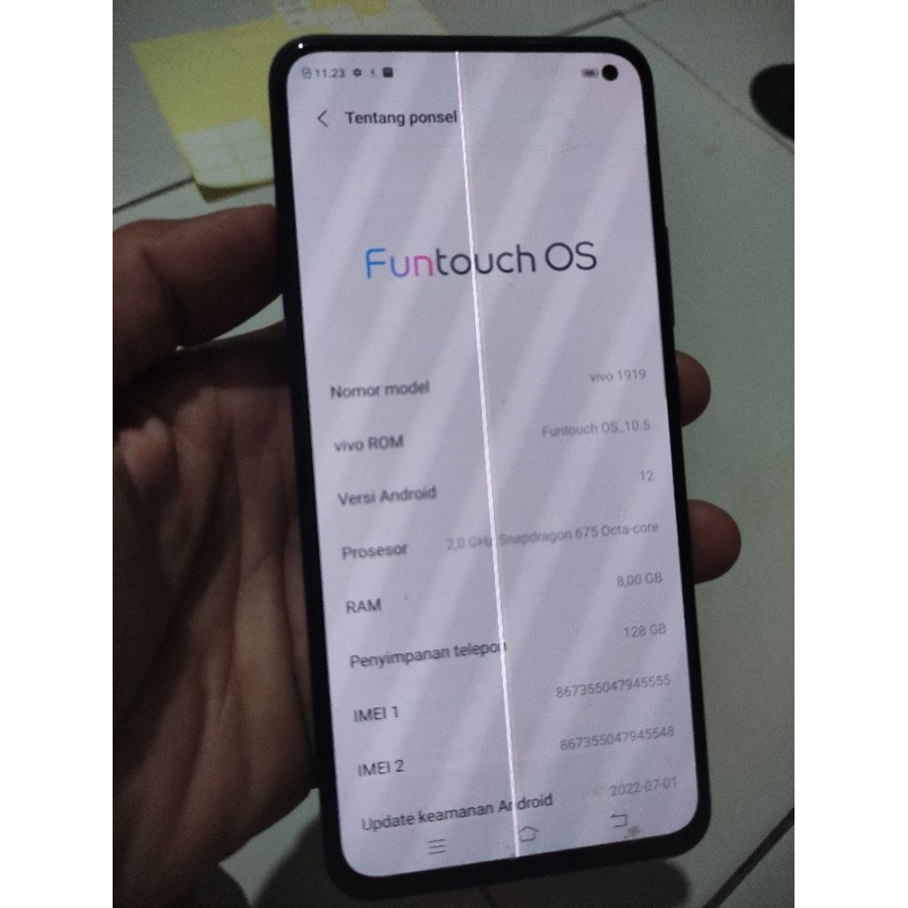 lcd vivo v19 ori minus murah