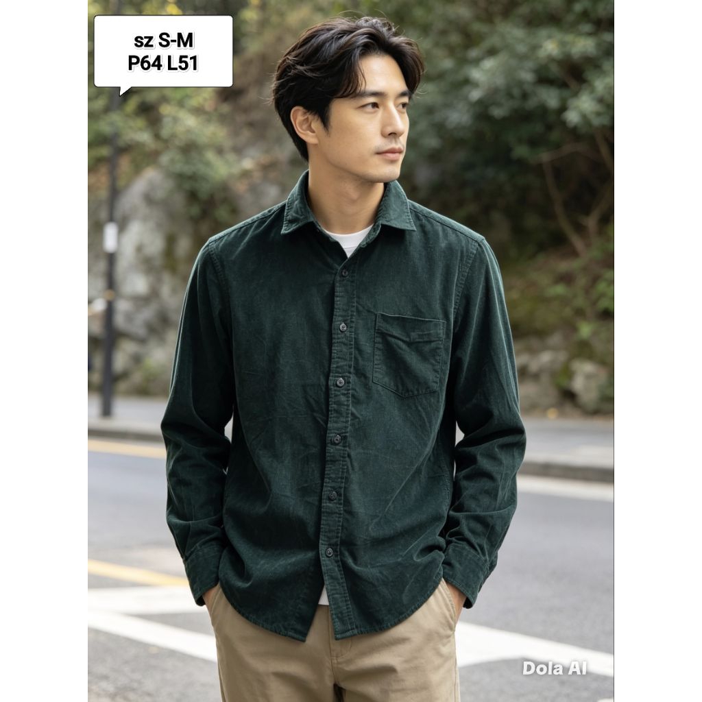 kemeja Corduroy GU uniqlo