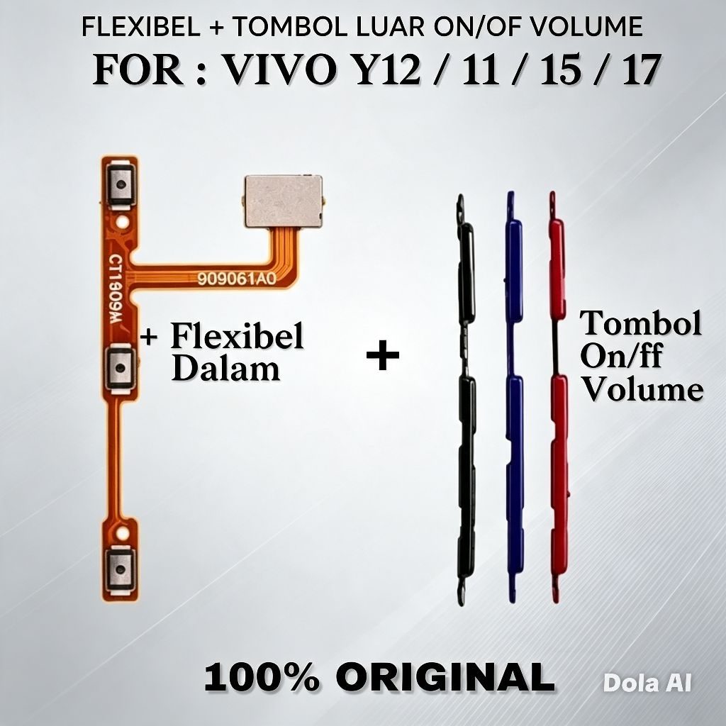 Tombol + Flexible on off Volume For Vivo Y12 / Y12i / Y11 / Y15 / Y17 Fullset Flex On Off For Vivo Y