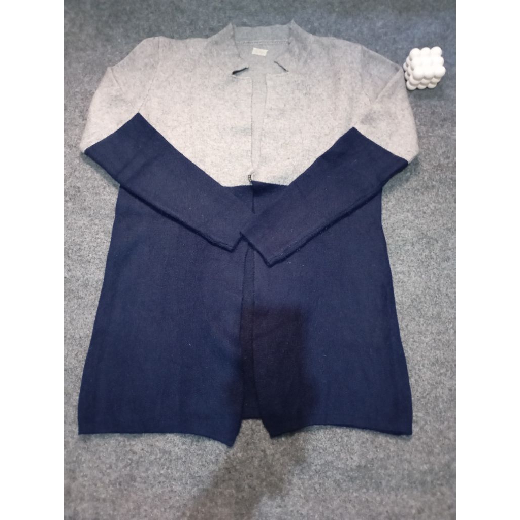 Cardigan long two tone no minus