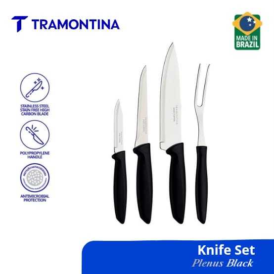 Pisau Set 4pcs Tramontina Plenus Knife Set 23498031