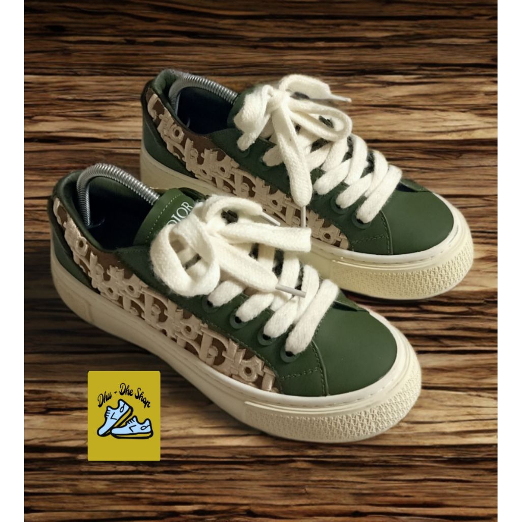 Sepatu sneaker Dior B33 calfskin Oblique size 41 sangat mewah GAMBAR RAJUT Original NEW ( Non Box ) 