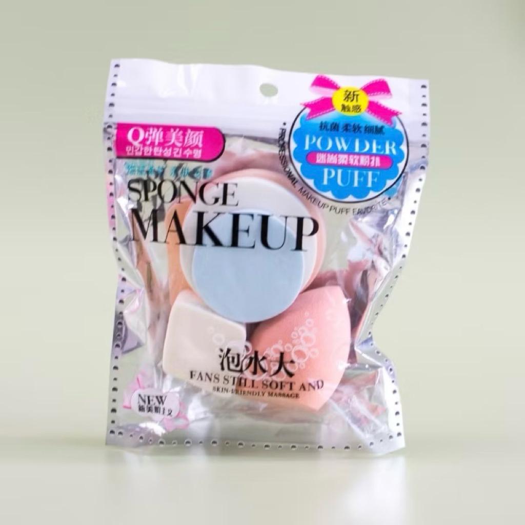 SET SPONGE PUFF MAKE UP ISI 6 - SET SPONGE COMPLEXION PUFF BEDAK ISI 6