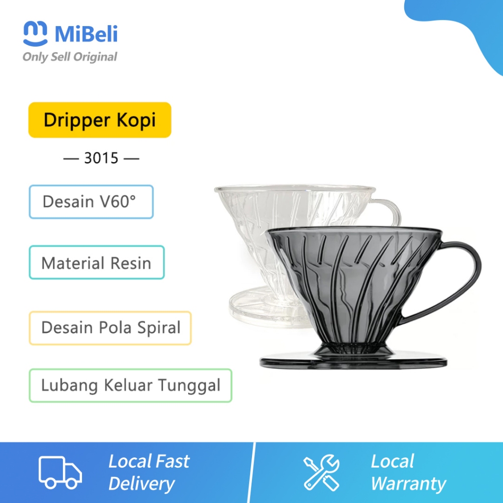 3Life Dripper Kopi Lubang Keluar Tunggal Material Resin Coffee Dripper V60 Dripper Peralatan Kopi Ak