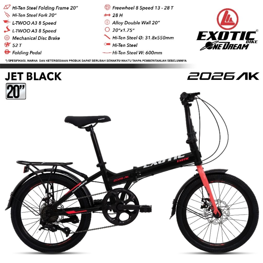 SEPEDA LIPAT 20 EXOTIC 2026 AK