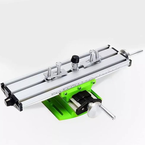 Mini Milling Working Cross Table Adjustable Meja Bor Duduk Catok Geser X Y Baja Paduan untuk Mesin B