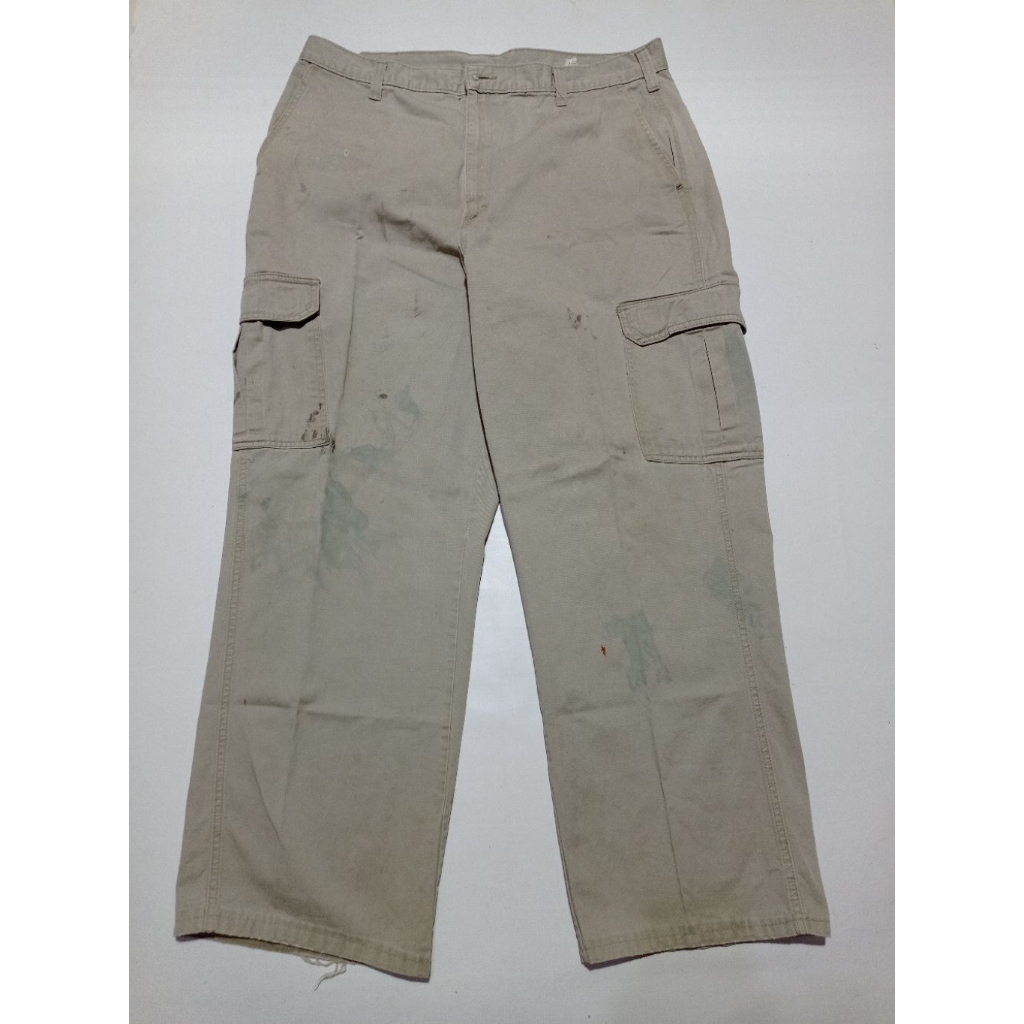 Celana Dickies Cargo Loose Fit Warna Rinsed Khaki RKH Size 36×34 Second Brand Dickies