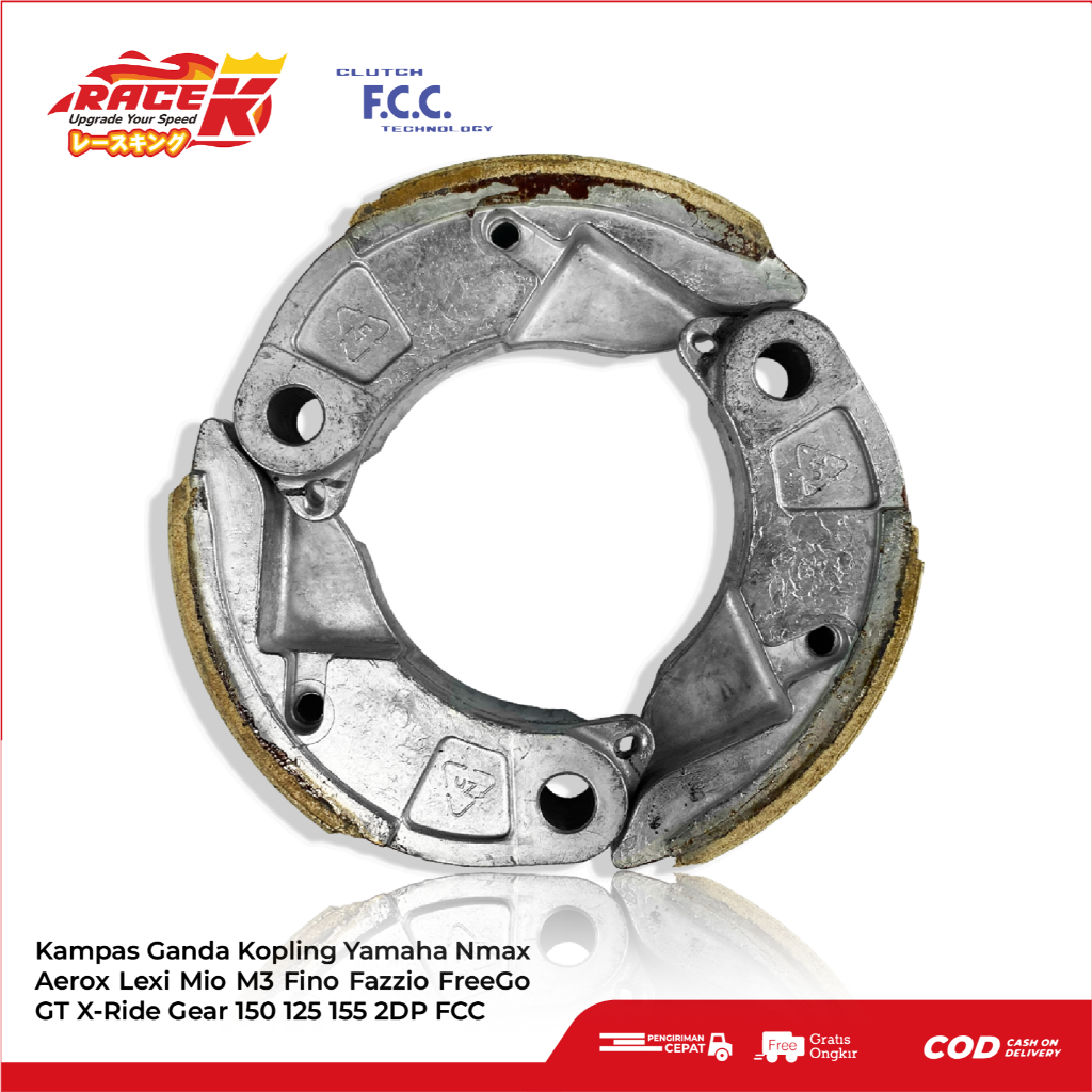 FCC Kampas Ganda Kopling Yamaha Mio M3 S Z Soul GT Fino XRide Gear FreeGo Fazzio Grand Filano 125 2D