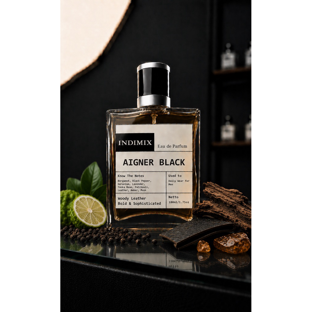 indimix parfume - Aigner Black (Garansi Aroma 24jam)