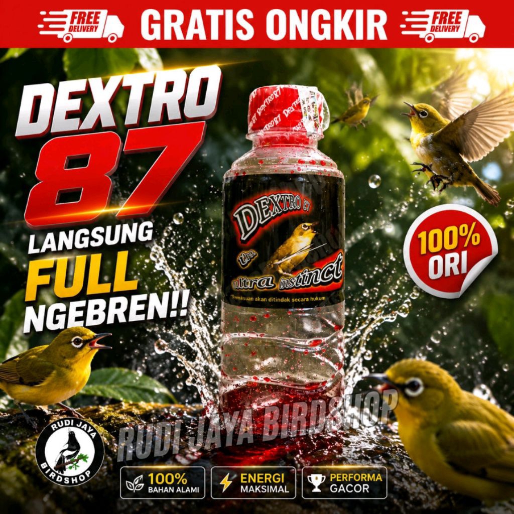 DEXTRO 87 PLECI ORIGINAL VITAMIN PLECI PRODUK OM ACUZ ORIGINAL DEXTRO 87 TUTUP MERAH
