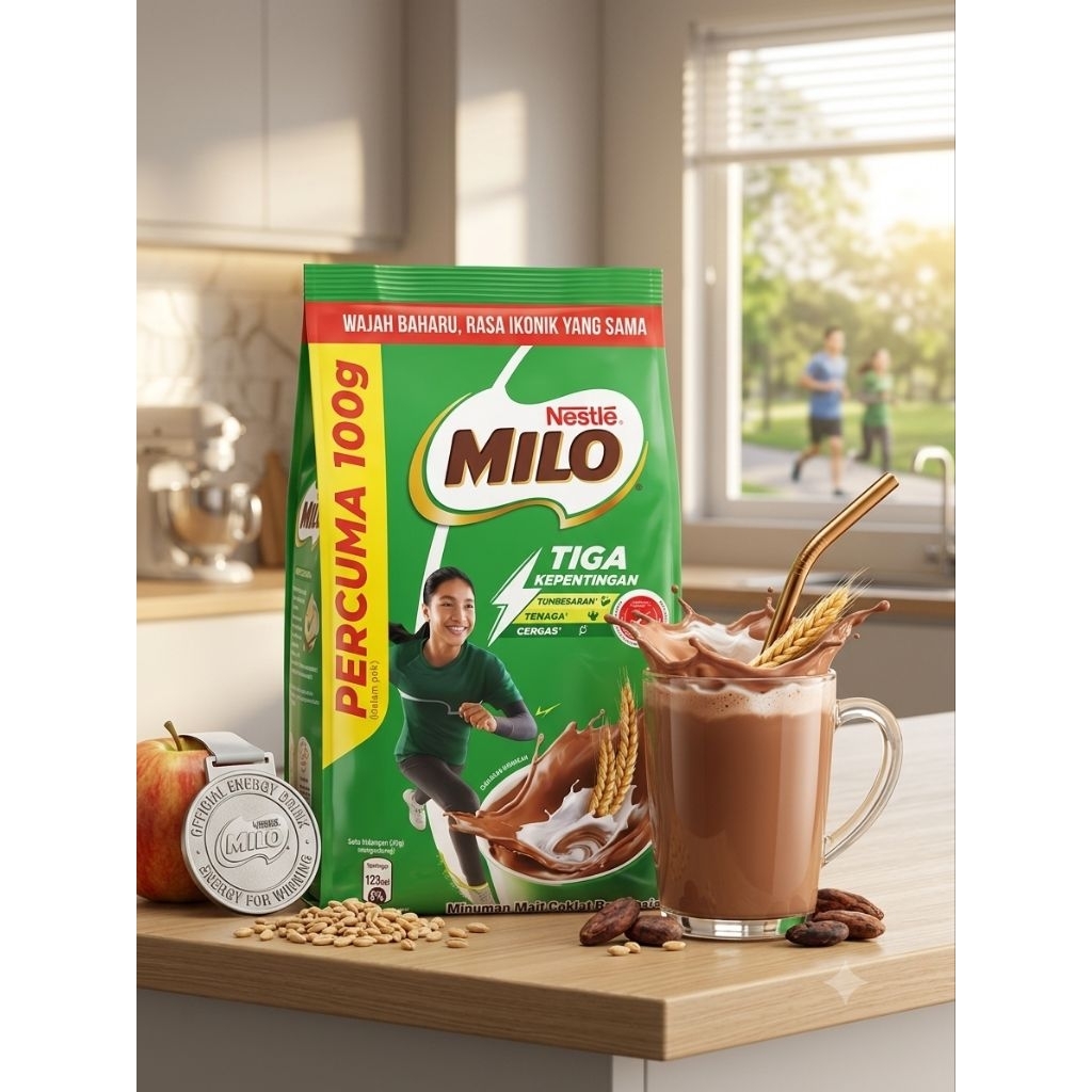 Milo 1kg Activ-Go Susu Coklat Bubuk 1000g Minuman Energi Anak & Dewasa Nestle Original