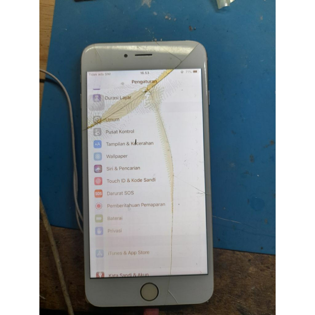 mesin iphone 6 plus minus bahan servis
