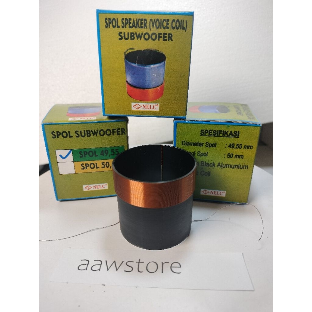 Spool speaker Subwoofer Nelc 49.5mm double coil