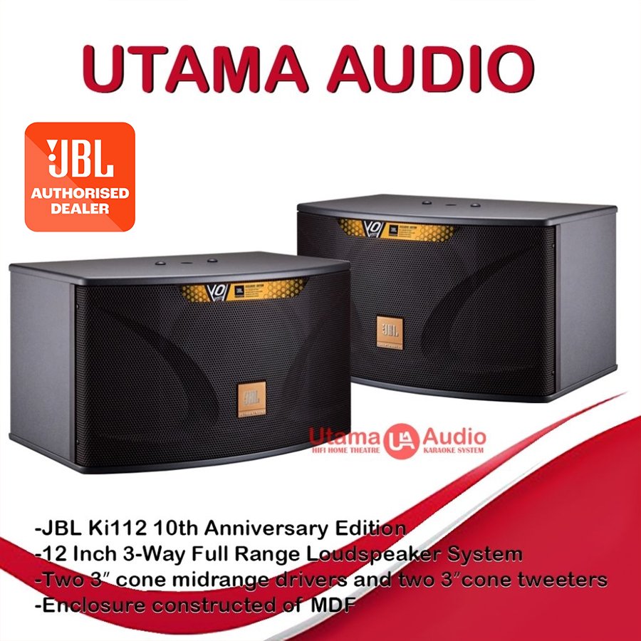 JBL Ki112 Speaker Karaoke 3-way 12 inch Ki 112 Garansi Resmi IMS