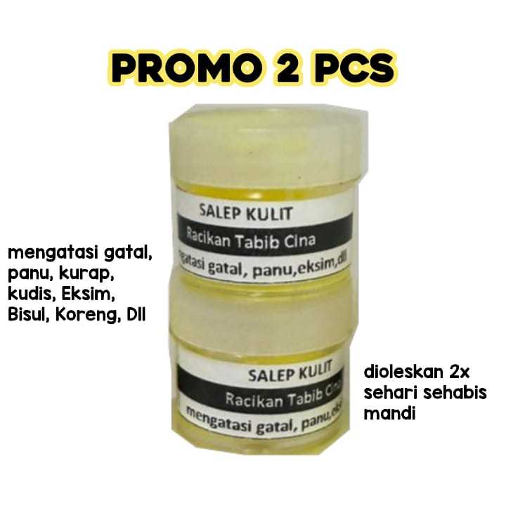 Paket 2PCS Salap Gatal Cream Kuning Racikan Tabib Cina Spesialis Kulit Paling Ampuh Eksim Basah Keri