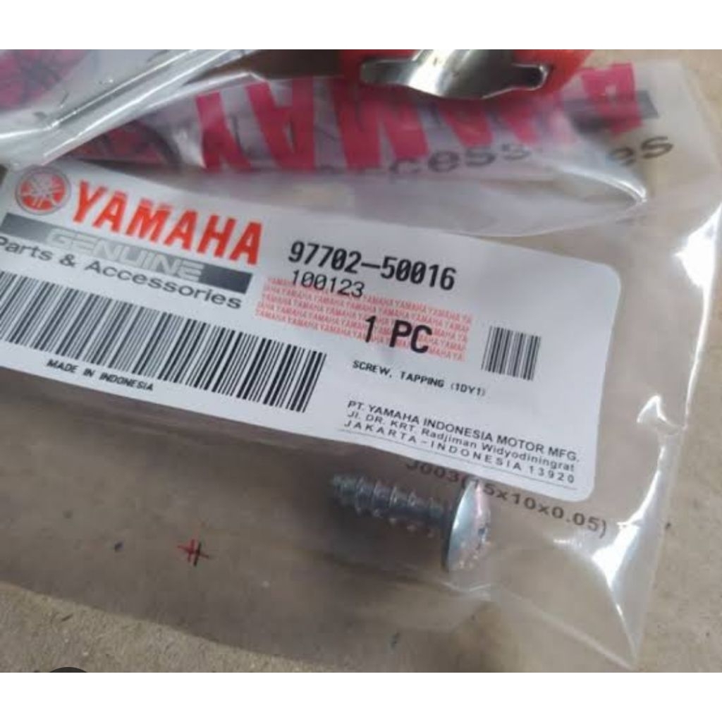 SCREW TRUSS HEAD TAPPING BAUT BODY PART ASLI 100 % ORI YAMAHA (1PC) 97707-50016