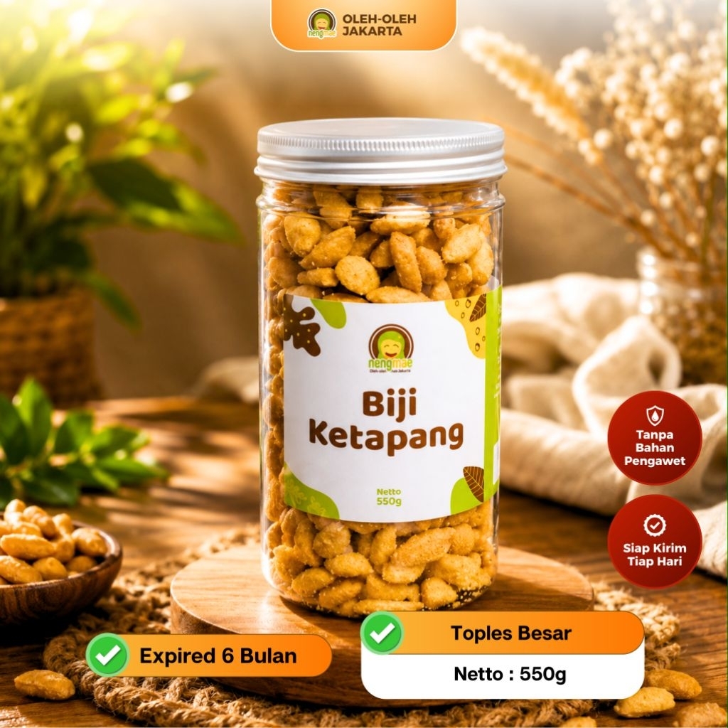 Biji Ketapang Toples - Oleh Oleh Khas Jakarta | Neng Mae