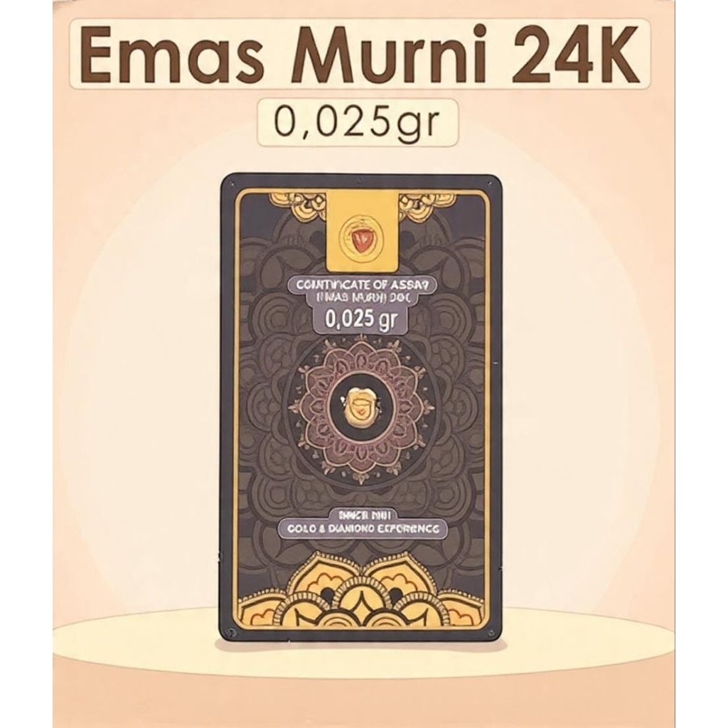 Mini Gold 0.025g 24K Emas Bersertifikat