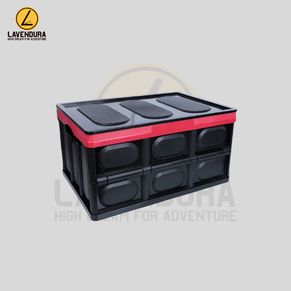 Kotak Penyimpanan Lipat Bagasi Mobil Foldable Storage Box 25L Black Box Penyimpanan Serbaguna Box LI