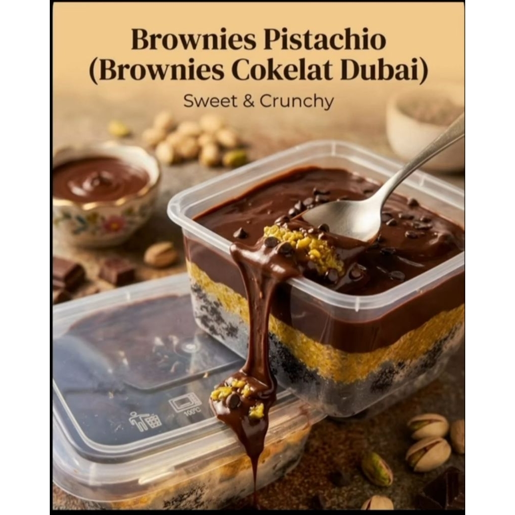 Dessert Box Dubai Brownies Pistachio 200 ml
