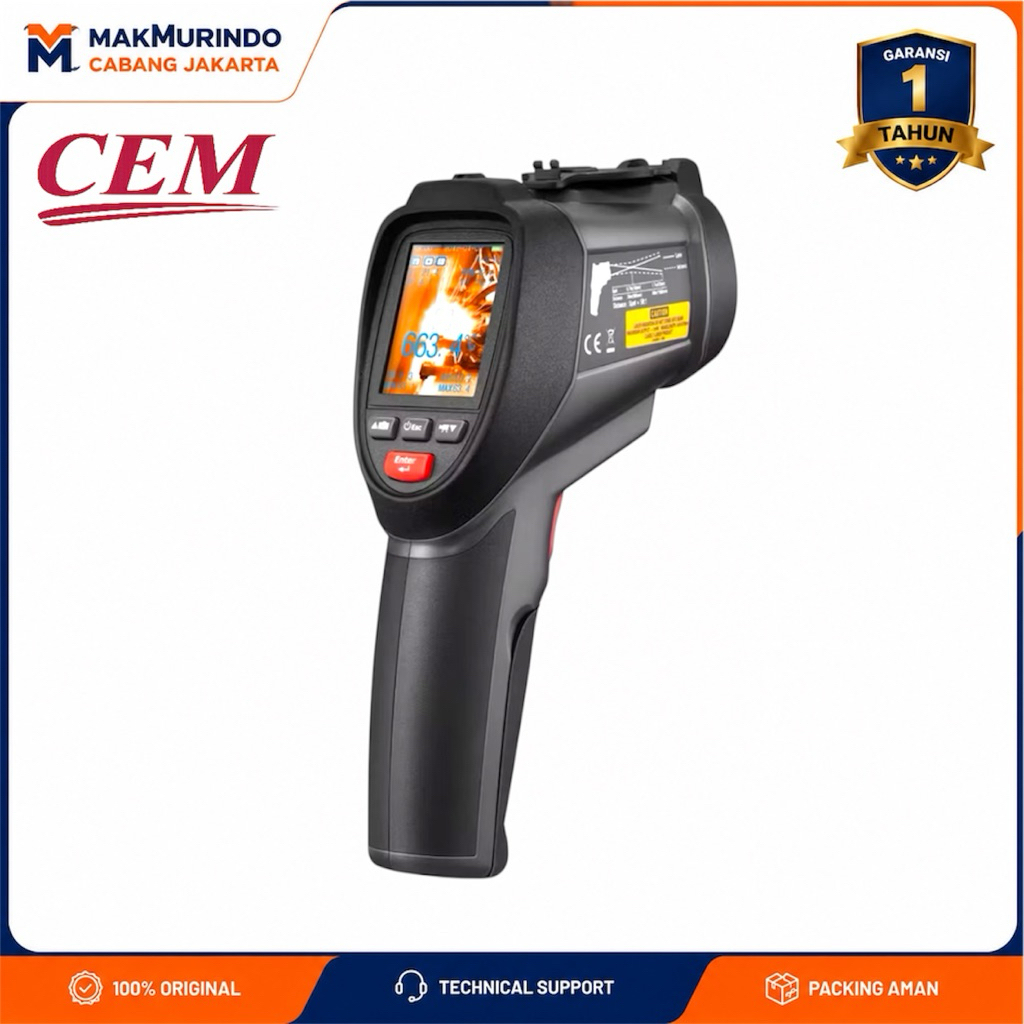 CEM DT-9861 Professional Infrared Video Thermometer | IR Thermometer with TFT LCD & Camera Function 