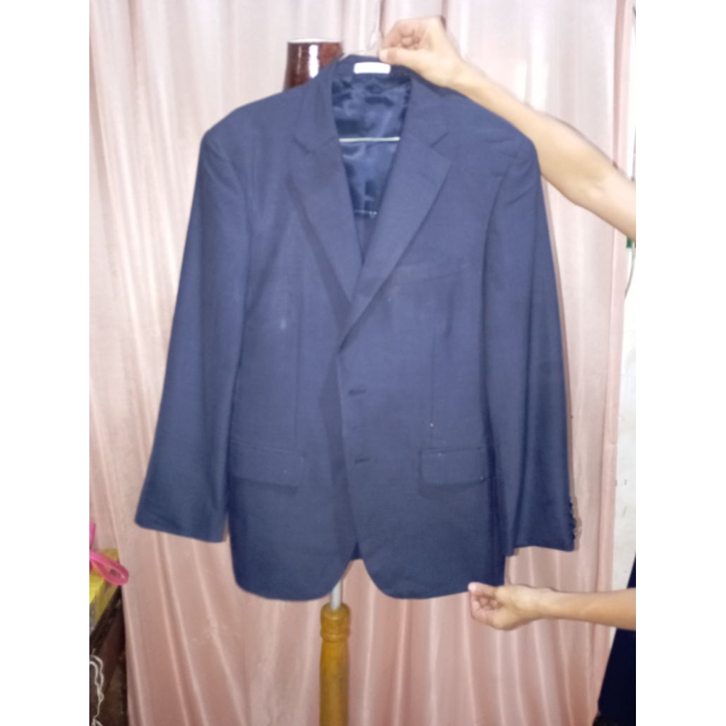 preloved jas/blazer pria navy branded
