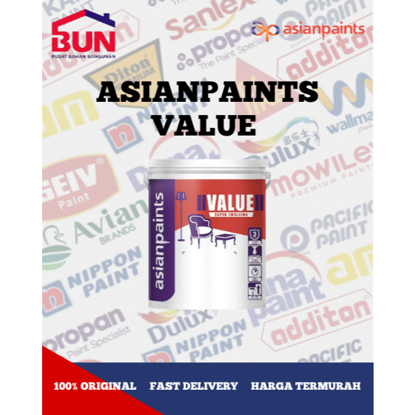 Cat tembok apko value asian paint 5 kg - WHITE
