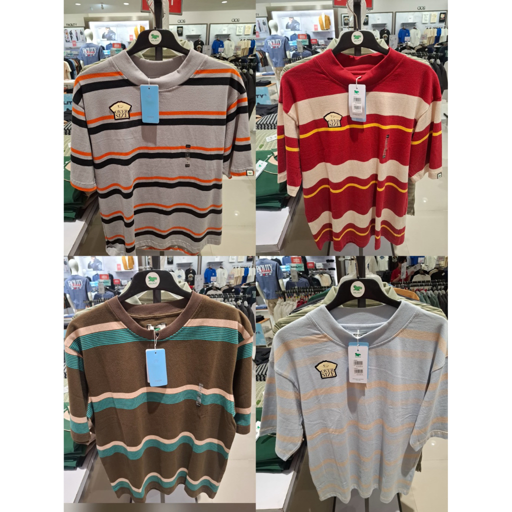 Walrus T-Shirt Salur Oversize Pria (S-XL)