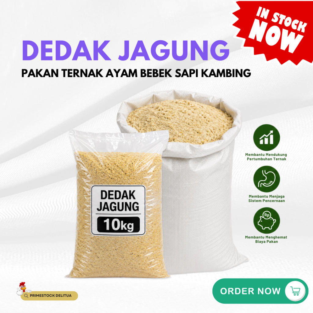 Dedak Jagung Super 10 Kg Pakan Ternak Ayam Bebek Sapi Kambing Babi Ikan Serbuk Jagung