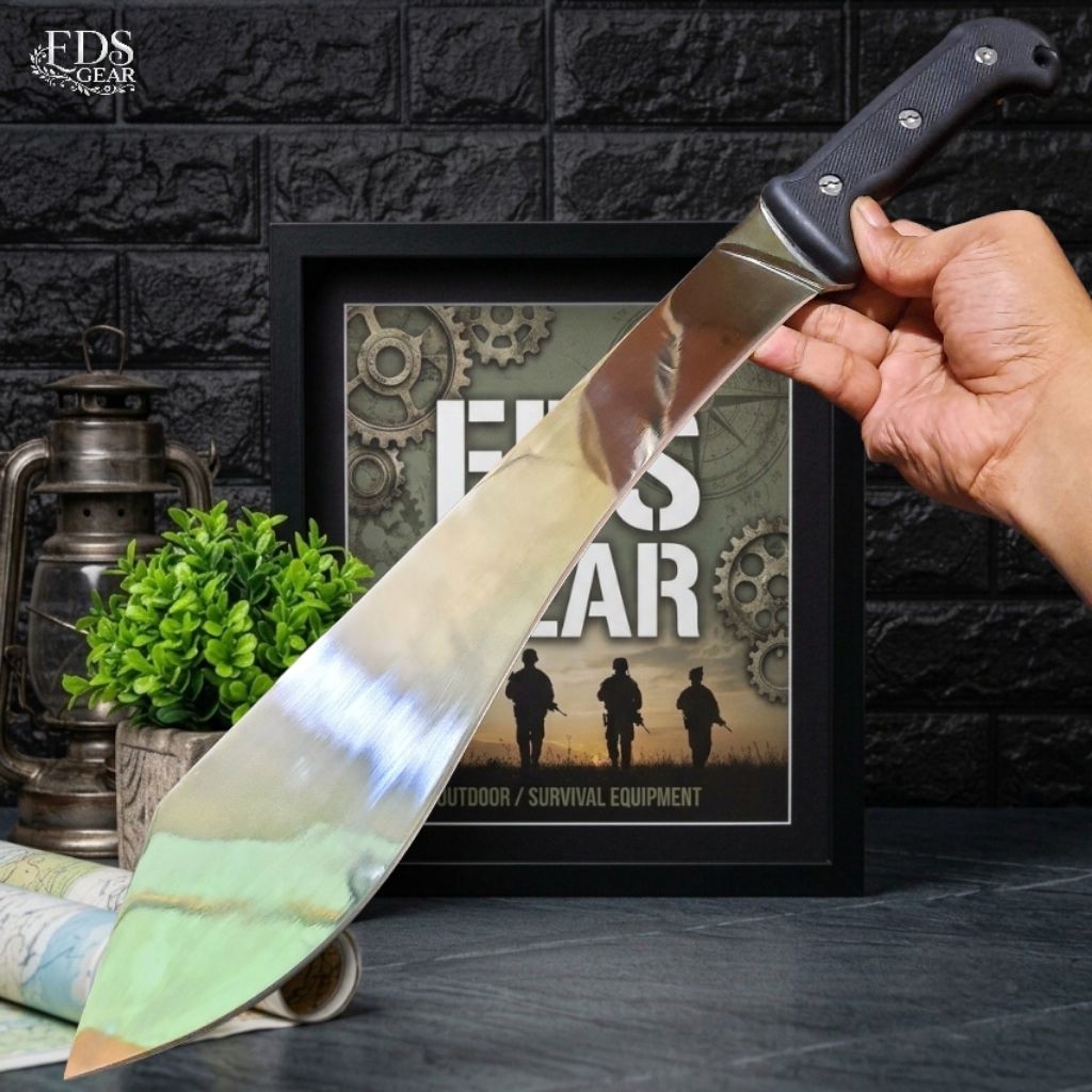 Pisau Survival Outdoor Camillus Silver Include Sarung / Pisau Tactical / Survival Kit