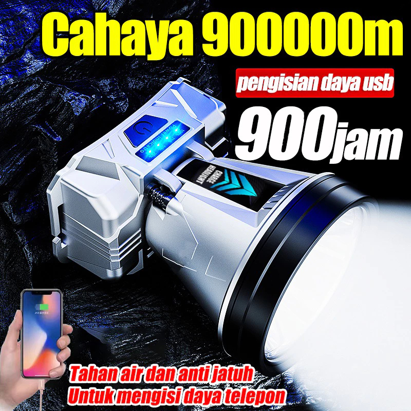 Headlamp outdoor senter kepala 300 watt super terang Anti Air senter kepala led zoom senter awet COD