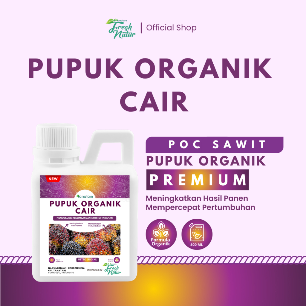 POC BOOSTER SAWIT 500 ML - Pupuk Organik Cair dan ZPT - Mempercepat Pertumbuhan dan Pelebat Sawit
