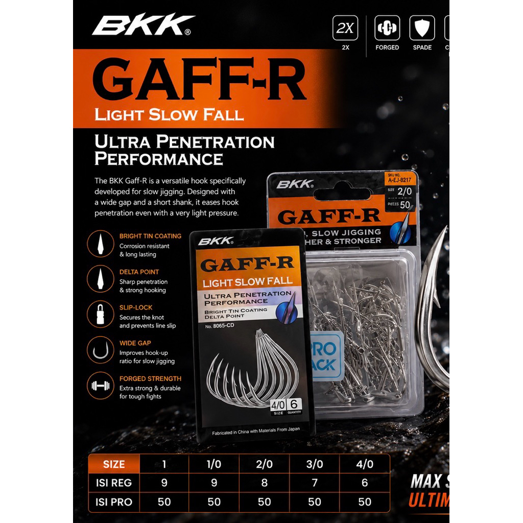 Hook BKK GAFF-R | Hook Slow Jigging | Kail Pancing Jigging