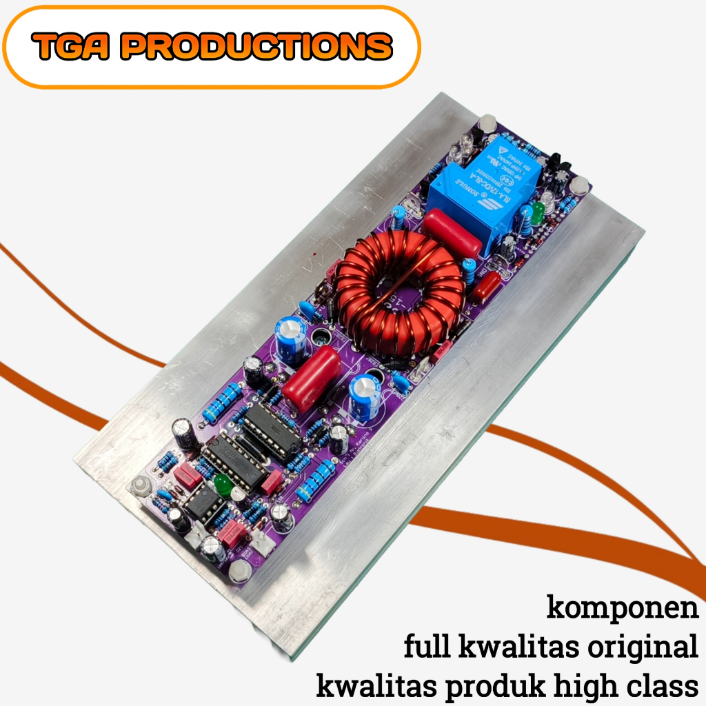 Kit driver D900 modif karakter pro amplifier class d lengkap heatsink full fitur dcp speaker protekt