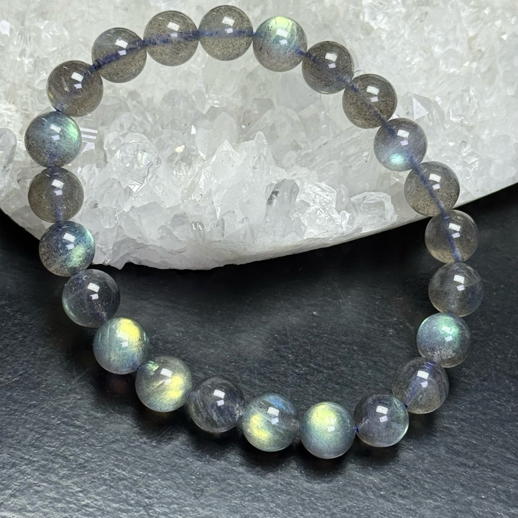 gelang crystal labradorite 8mm with certificate