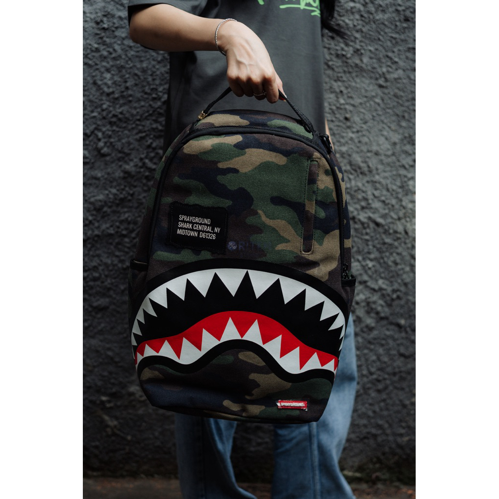 Sprayground Camo Shark Backpack Original