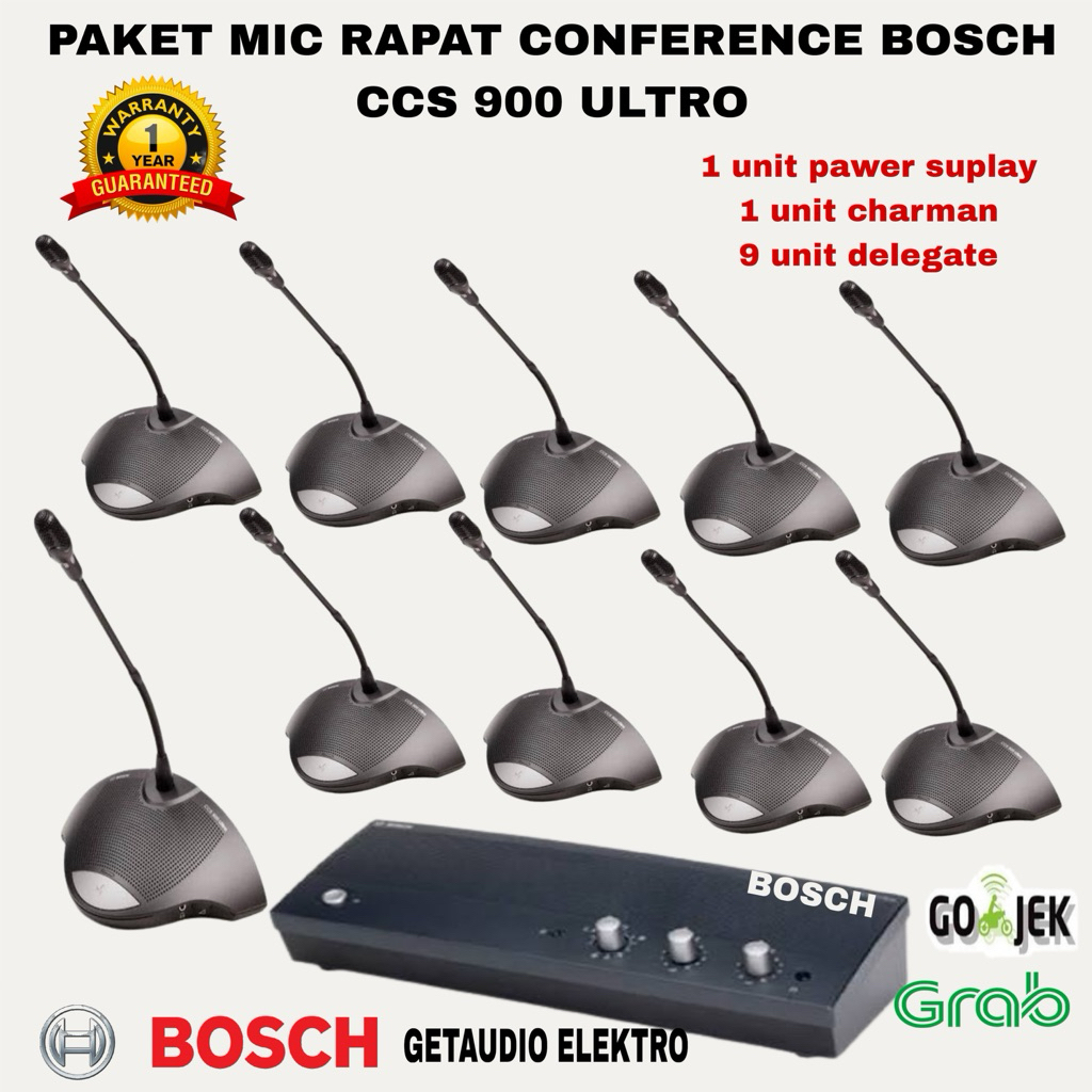 PAKET MIC CONFERENCE BOSCH CCS-900 ULTRO ISI 10 MIC ORIGINAL