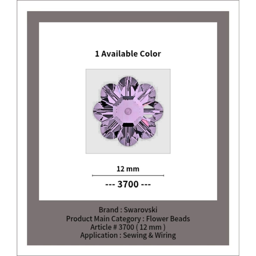 SWAROVSKI™ - 12 MM Flower Beads - Article # 3700 - Swarovski Crystal - Swarovski Kristal - Crystal S