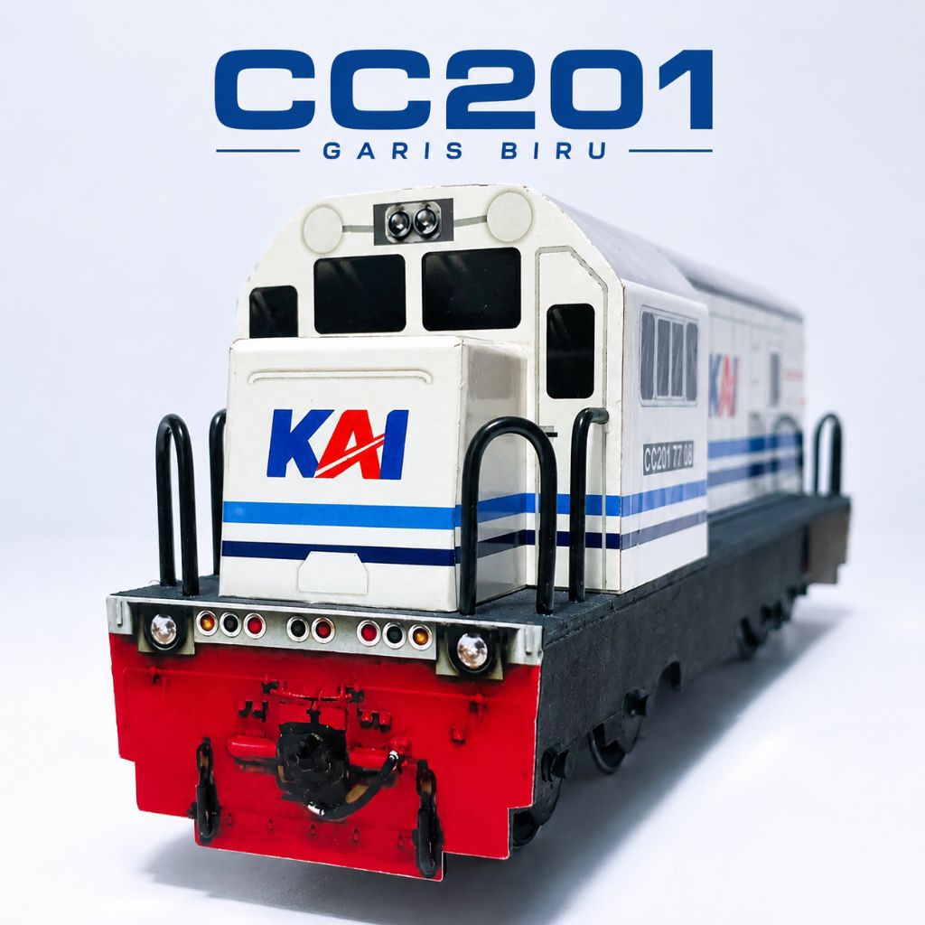 Mainan Lokomotif CC201 KAI Garis Biru