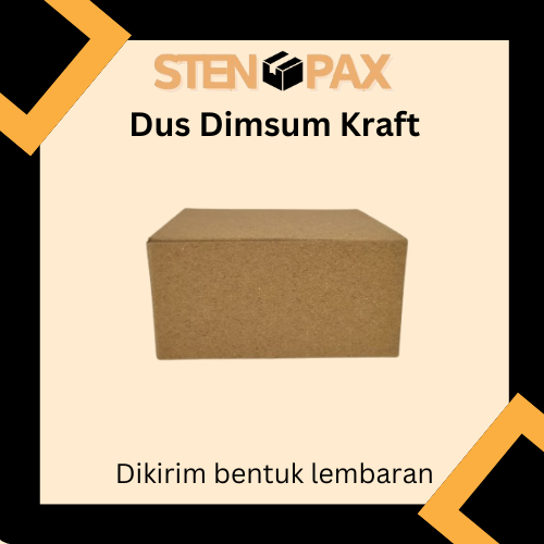 Dus Dimsum Burger / Kotak Burger Dimsum / Box Dimsum Burger Kraft Polos 245GSM