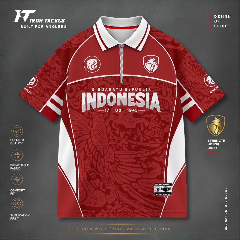 Jersey Anak 17 Agustus Merah Putih Full Printing Baju HUT RI Anak Laki-Laki Dirgahayu Republik Indon